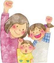 先生と子どもたちのイラスト