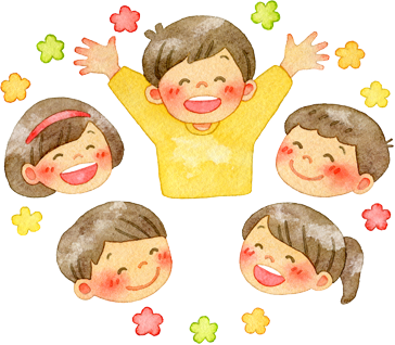 子どもの笑顔のイラスト